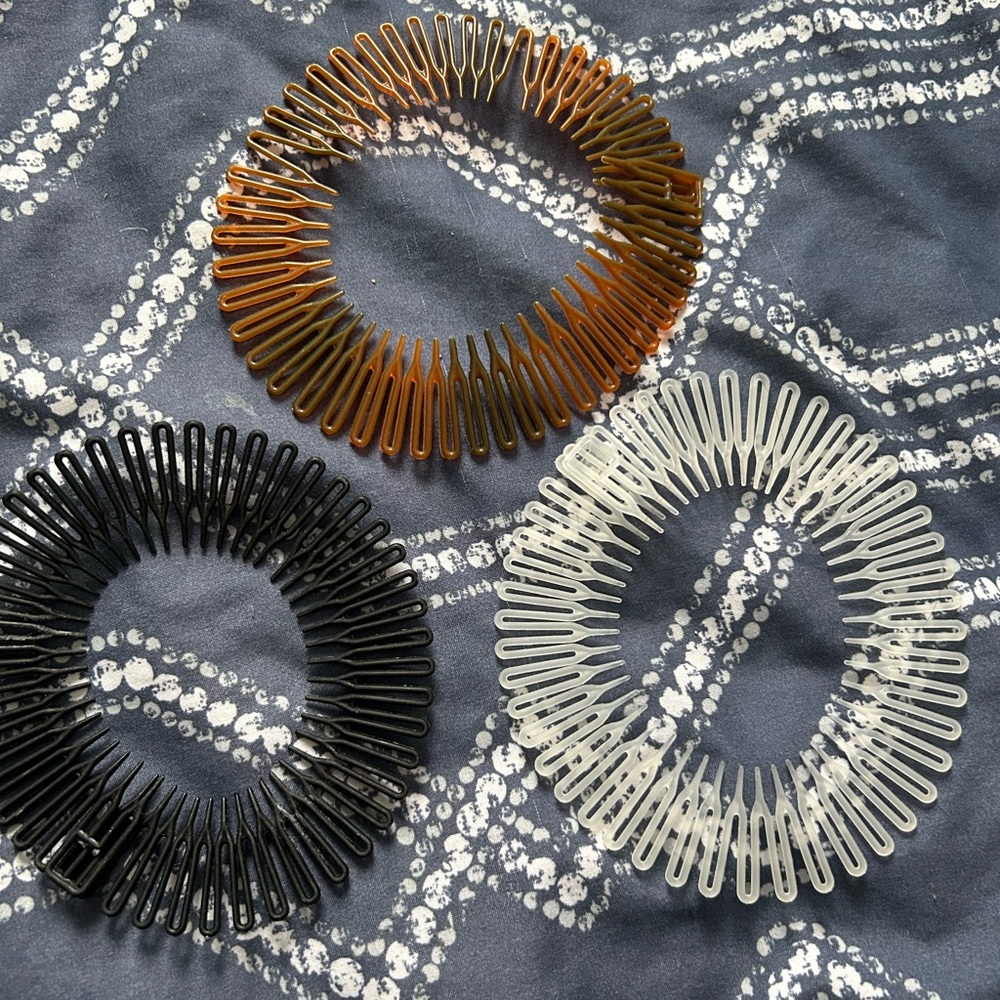 Headband set - Black, Brown, White